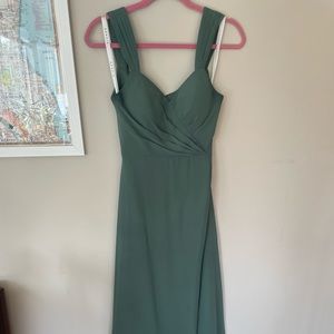 Eucalyptus green floor length dress